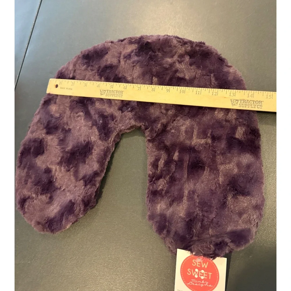 Sew Sweet Minky Designs Neck Pillow Cover Purple Travel Accessory Plush NEW